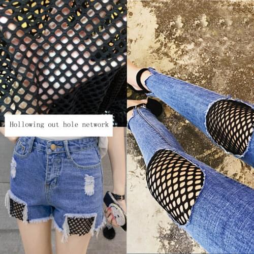 Large Mesh Fabric For Cloth Net Clothing Textile Holes Elastic Fishing Material