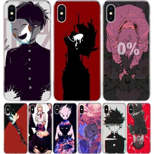 Mob Psycho 100 Cover Phone Case For iPhone 11 12 Mini Pro 7 6 X 8 6S Plus XS MAX + XR 5S SE 10 Ten Art TPU Coque Capa Shell