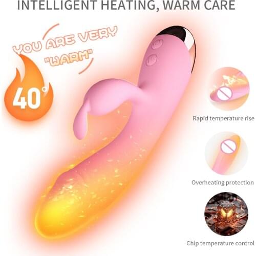 Double Vibration Magic Wand Vibrator G-Spot Vagina Clitoris Vibration Heating for Women Masturbation Adult Sex Toys