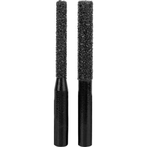 2Pcs 6.35mm Shank Brazed Diamond Router Bit Black Straight Shank Milling Cutter For Quartz Stone Marble Granite Ceramic Tile