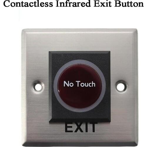 12V Infrared Door Switch/IR Door Sensor with exit-button Contactless Door Opener for Access control system/factory/garage/Office