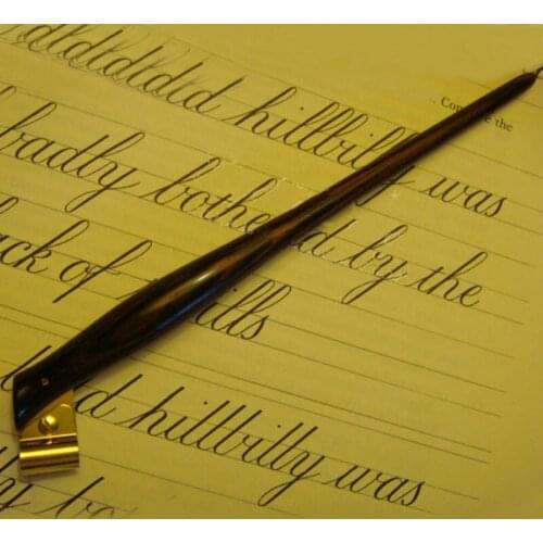 Classic Handmade RoseWood English Oblique Calligraphy Nib Copperplate Script Cut Side Holder Best Gift Antique Fountain Dip Pen