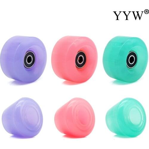 4pcs PU Wheels And Brakes Suit Quad Roller Skates 82A 58x32mm 22x7mm Ball Bearings Stop Front Brake 4 Wheels Outdoor Women Grils