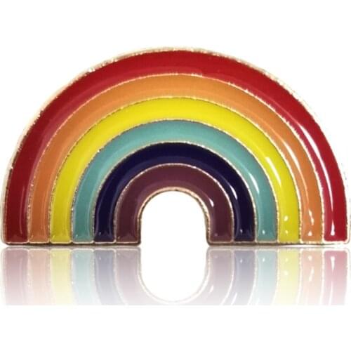 Creative Rainbow Enamel Pin Metal Vintage Brooch Lapel Pins For Backpacks Bag Denim Jewelry Badge
