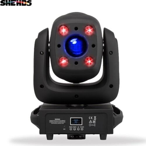 Led Lyre 4x10W RGBW 4in1 Moving Head 100W Spot Lighting Wash Gobo Stage Lighting 3 Prism Disco Club Party DJ 12/16/23 CHs SHEHDS