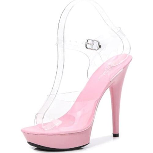 Catwalk model high heels, thin heel sexy waterproof platform 13cm hate sky superb heels sandals female summer