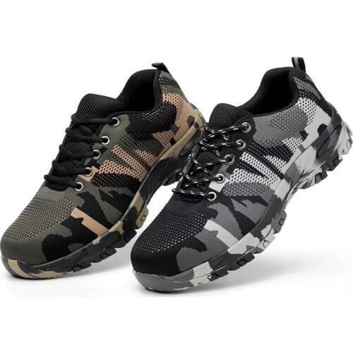 Fashion Mens Plus Size Outdoor Mesh Sneakers Military Work Casual Shoes Men Camouflage Army Breathable Walking Shoes Trainers