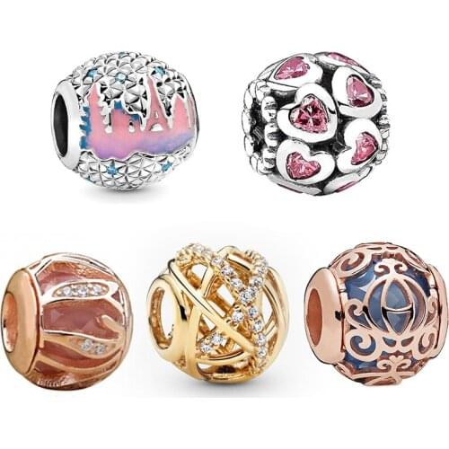 Fashion High-quality New Charm Hollow Galaxy Heart-shaped Red Love Beads Female Original 1:1 Party Exquisite Diy Jewelry