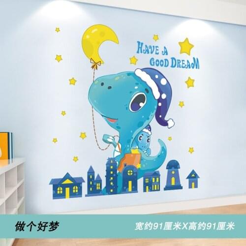 Cartoon stickers boy bedroom childrens room bedside wall decoration room layout wall stickers wallpaper wallpaper