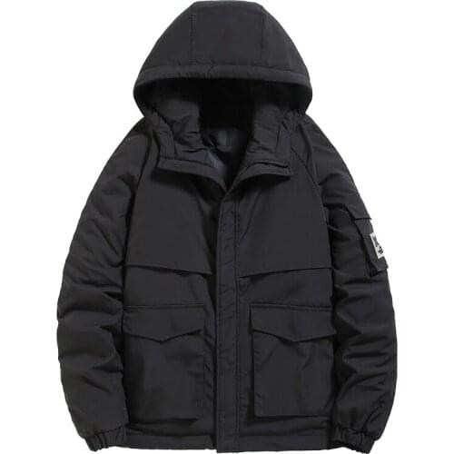 2021 New Men Winter Padded Warm Jacket Male Thick Hooded Coat Thermal Parkas Windproof Outerwear Top Quality Mens Clothing