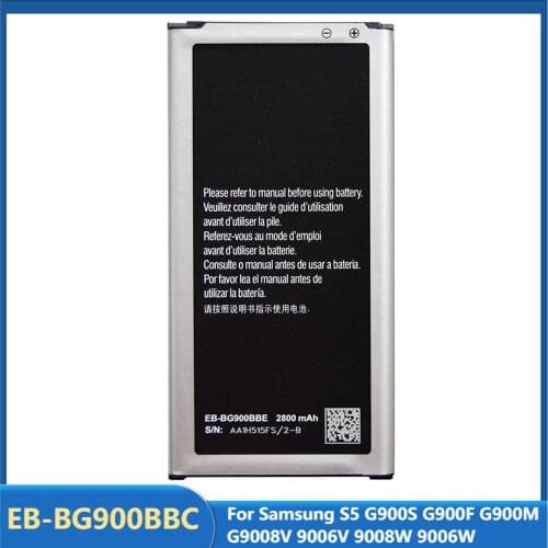 Original Replacement Phone Battery EB-BG900BBC For Samsung S5 G900S G900F G900M G9008V 9006V 9008W 9006W 2800mAh