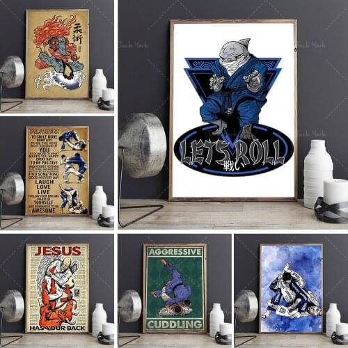 Jiu-Jitsu Techniques Poster, Fighting Martial Arts Poster, Jiu Jitsu Poster, Jiu Jitsu Players Poster, Jiu-Jitsu Wall Art, BJJ
