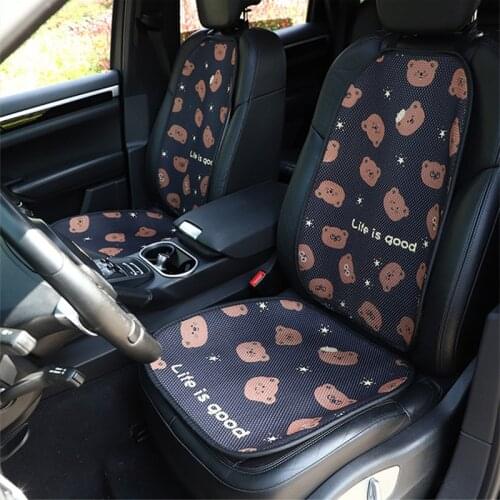 New Arrival Four Seasons Summer Breathable Mesh Ice Silk Cartoon Bear High Quality Car Seat Cushion