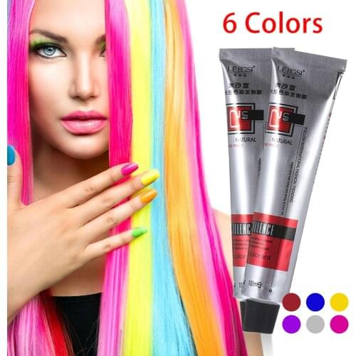 Semi Permanent Hair Dye Tint Hair Coloring Cream 92ML 6Colors Hair Care Styling Tools For Women/Men