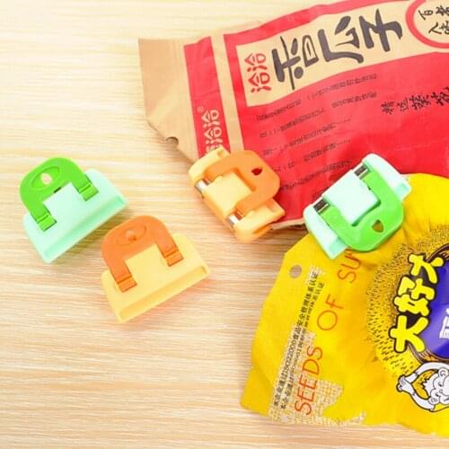 Portable Bag Clips 6Pcs/Set Strong Snack Plastic Sealing Clip Vacuum Sealing Clamp Plastic Bag Sealer Sealing clamp