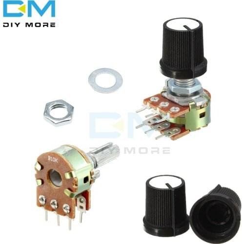 10PCS lot Potentiometer Resistor Linear Taper Rotary Potentiometer Cap Knob Ohm B1K B2K B5K B10K B20K B50K B100K B250K B500K 1M