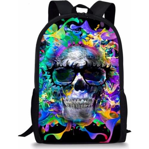 Cool Skull 3D Print Book Bags Back to School Bag Set for Boys Girls Kids Backpack Stylish Elementary Children Backpacks Bagpack