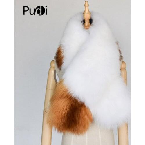 Aorice Women Real Fox Fur Winter Warm Scarf Ring Collar 2020 Brand New Genuine Fox Fur Scarves Rings Collars SF852