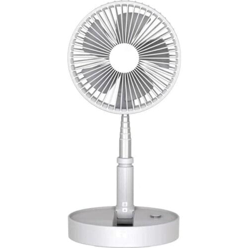 Folding Remote Control Floor Fan Plastic Desktop Telescopic Storage Portable Super Sound-Off Drop Temperature Natural Wind