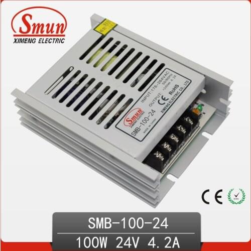 SMUN SMB-100-24 100W Ultra Thin Type Single Output Switching Mode Power Supply 24V 4A AC-DC Slim Led Driver