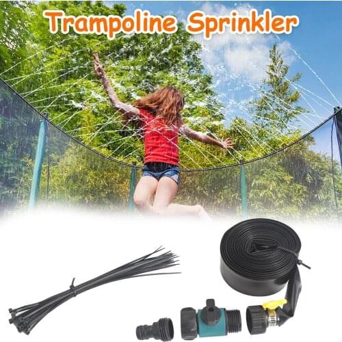 Summer Water Sprinkler Trampoline Sprinkler Outdoor Quick Install Backyards Garden Summer Water Game Toy Water Park Accessories
