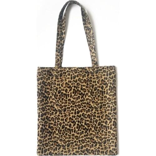 Women Canvas Shoulder Bag Messenger Girls Leopard Print Hobo Purse Satchel Tote Handbag