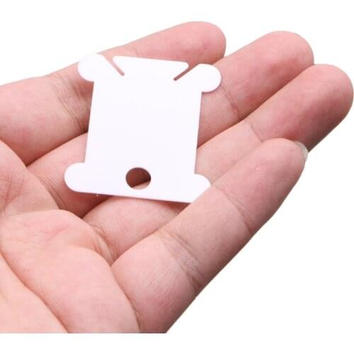 100Pcs Embroidery Floss Craft Thread Bobbin Cross Stitch Storage Holder Plastic
