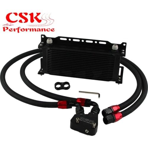 16 Row Engine Oil Cooler Kit+Sandwich Plate adapter Fit For LS1 LS2 LS3+Bracket Kit