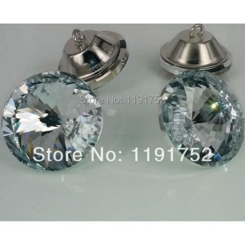 18MM 1000PCS/LOT Glass Upholstery Crystal Buttons with loop Satellite DIY Clear Boutons