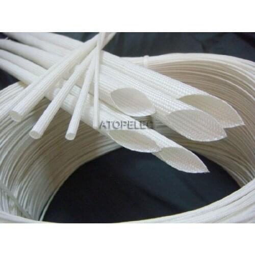 2M Braided Fiber Glass Sleeving 600 Deg.C High-Temperature 500V Soft Tube 1mm/2mm/3mm/4mm/5mm/6mm/8mm/10mm/12mm/16mm/20mm/25mm