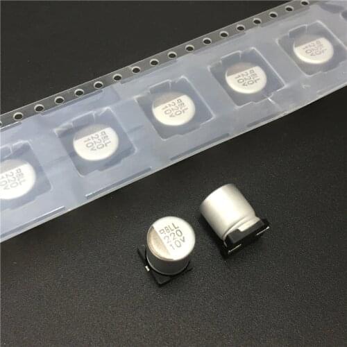 20pcs 220uF 10V NIPPON NCC MVL Series 8x10mm Long Life 10V220uF SMD motherboard capacitor