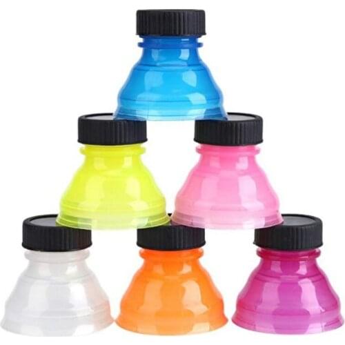 6Pcs Kitchen Gadget Bar Tool Reusable Bottle Cap Sealing Cap Snap On Can Convert Soda For Cool Coke Lid for