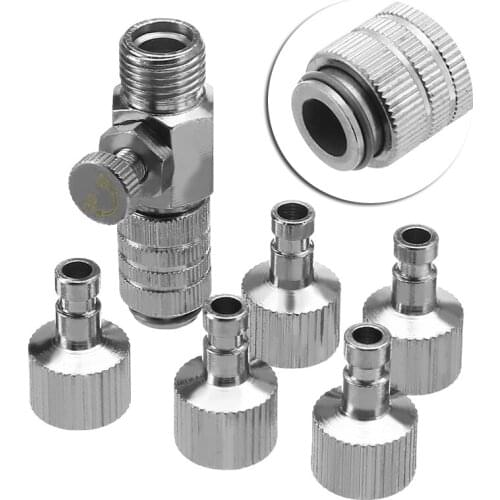 Airbrush Quick Disconnect Release Coupling Adapter Standard 1/8" BSP Fitting Thread Plug Connector HS941 Alloy Metal