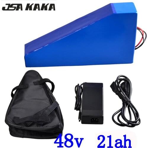 48V 20Ah Triangle E-bike Battery48V 1000W 2000W Electric Bike Battery 48V 20Ah Lithium Battery with 50A BMS+5A Charger Duty Free