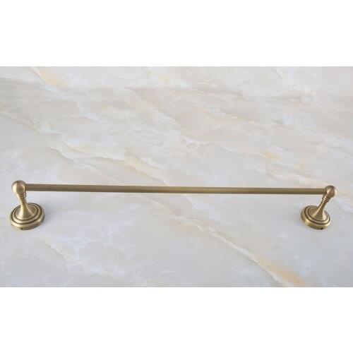 Antique Brass Bathroom Accessory Wall Mounted Single Towel Bar Towel Rail Rack Holder Bathroom Fitting aba725