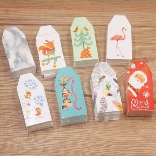 Tags-Card Label Paper-Tags Craft Gift cute Santa Claus Handmade Birthday-Party christmas High Quality suspension card in 2019
