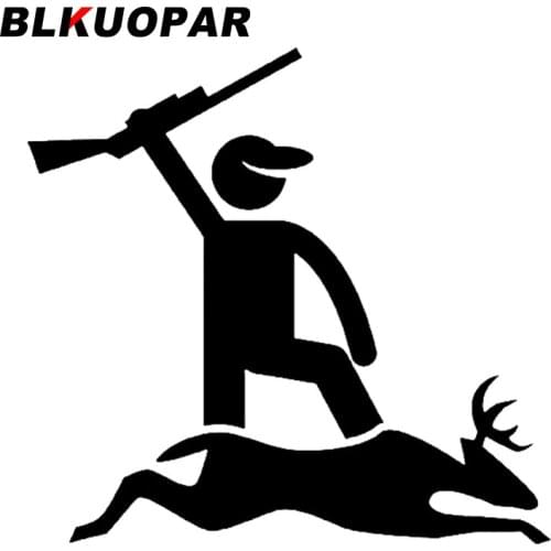 BLKUOPAR for Deer and Hunting Car Stickers Sunscreen Fashionable Decals JDM Assessoires Campervan Motorcycle Decor Car Styling