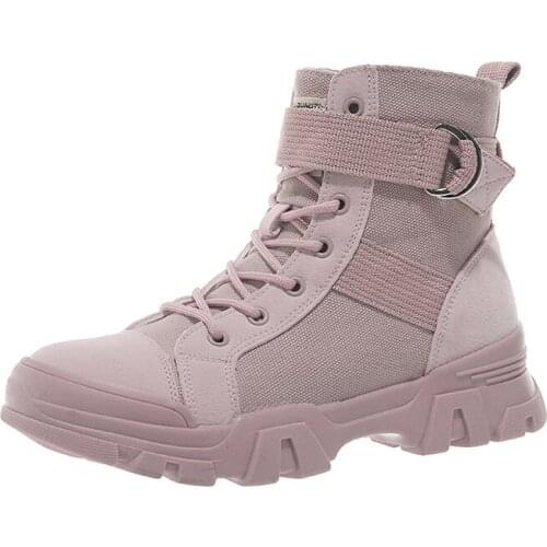 Martin Boots Motorcycle Short Boots Thick Female Autumn British Wind 2019 New Spring And Autumn Wild Handsome Single Shoes