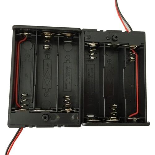 4.5V Waterproof battery holder 3XAA battery box 3X1.5V battery case 3AA battery shell ON/OFF switch cover 6''leads ,200pcs/lot