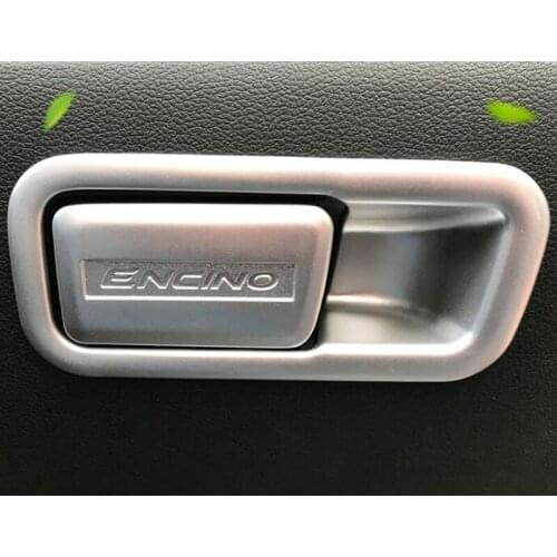 For Hyundai Kona Encino 2018 2019 ABS Matte and Carbon fibre Car copilot glove Box handle bowl Cover Trim Styling Accessories