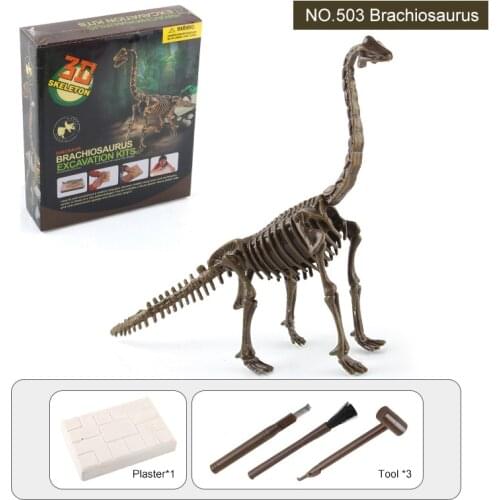 Creative STEM 3D Archaeological Excavation Kit Skeleton Simulation Dinosaur Fossils Toy Gift For Kid