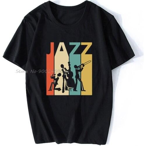Men t-shirt Vintage Jazz Music Lover Gift tshirt Women t shirt Cotton Tees Tops Anime Harajuku