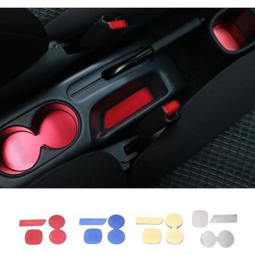 SHINEKA Non-Slip Cup Coaster Slot Pad Interior Cup Holder Pad for Suzuki Jimny 2010-2015 Car Mats 4 Colors Aluminium