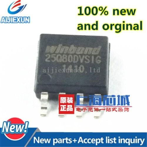 10Pcs 100%New and original W25Q80DVSSIG W25Q80BVSIG SOP-8 3V 8M-BIT SERIAL FLASH MEMORY WITH DUAL AND QUAD SPI in stock