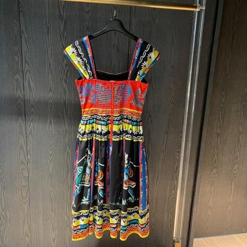 New style black dress with suspender, sexy and gentle V-neck, retro long black dress with side slit