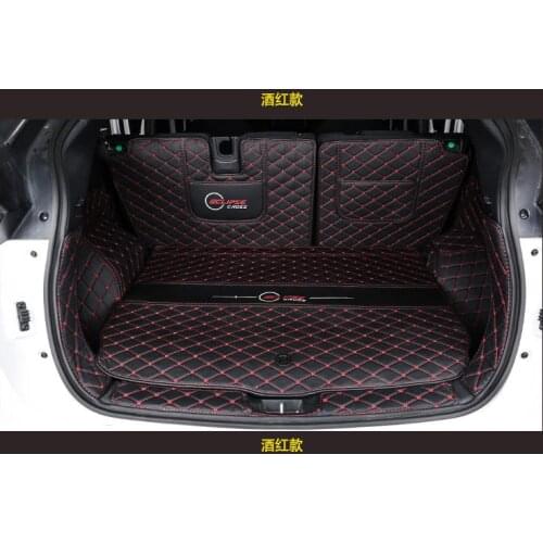 Fully enclosed PU car trunk pad tail box protective pad for Mitsubishi Eclipse Cross 2018 2019 Car Styling