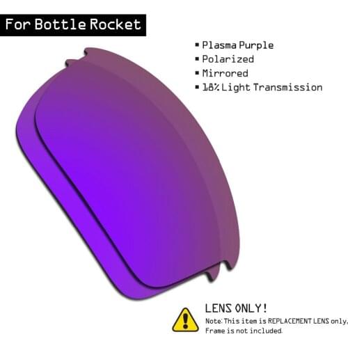 SmartVLT Polarized Sunglasses Replacement Lenses for Oakley Bottle Rocket - Plasma Purple