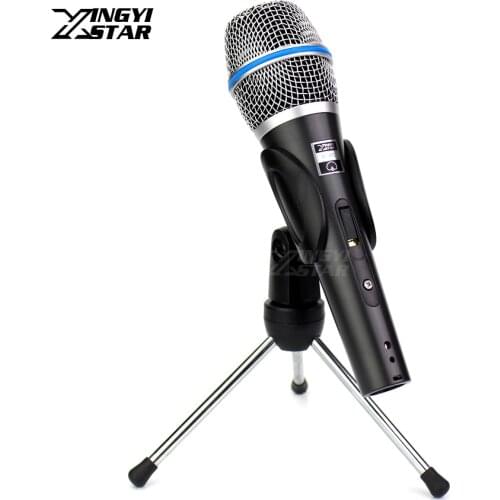 BT-87C Switch Professional Handheld Dynamic Karaoke Microphone Stand Desktop Tripod Mic Clip Holder For Beta87C BETA 87 87C 87A