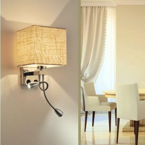 Simple Creative Fabric Wall Sconce Switch LED Wall Light Fixtures Bedroom Wall Lamp Home Decor Indoor Lighting Lampara Pared