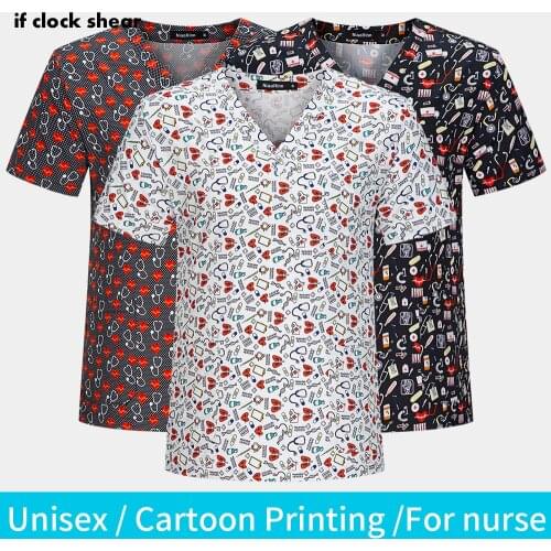 Pet Shop Workwear Non-stick Hair Operating Room Doctor Nurse Top Medical Tops Pharmacist Work T-shirt Veterinary Work Uniforms